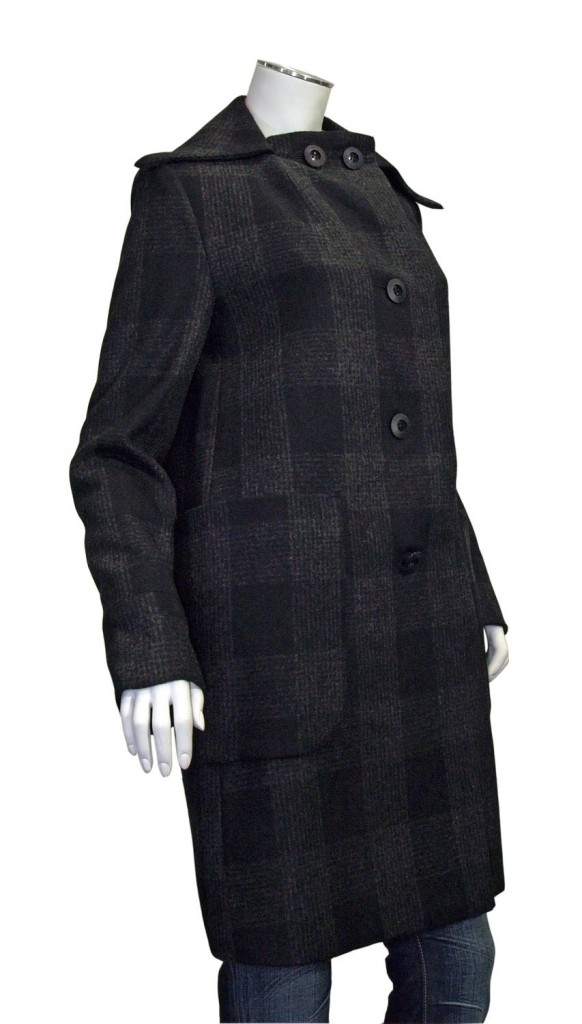 Manteau à carreaux Amy-Gee.