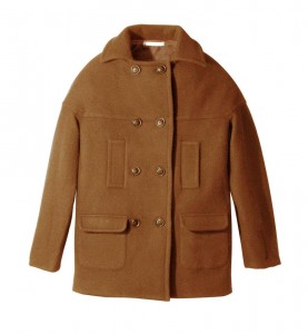 Manteau over size camel.